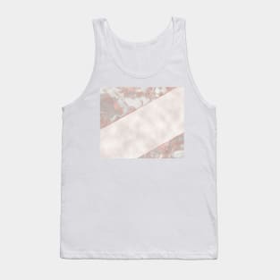 French polished rose gold marble & pearl Tank Top